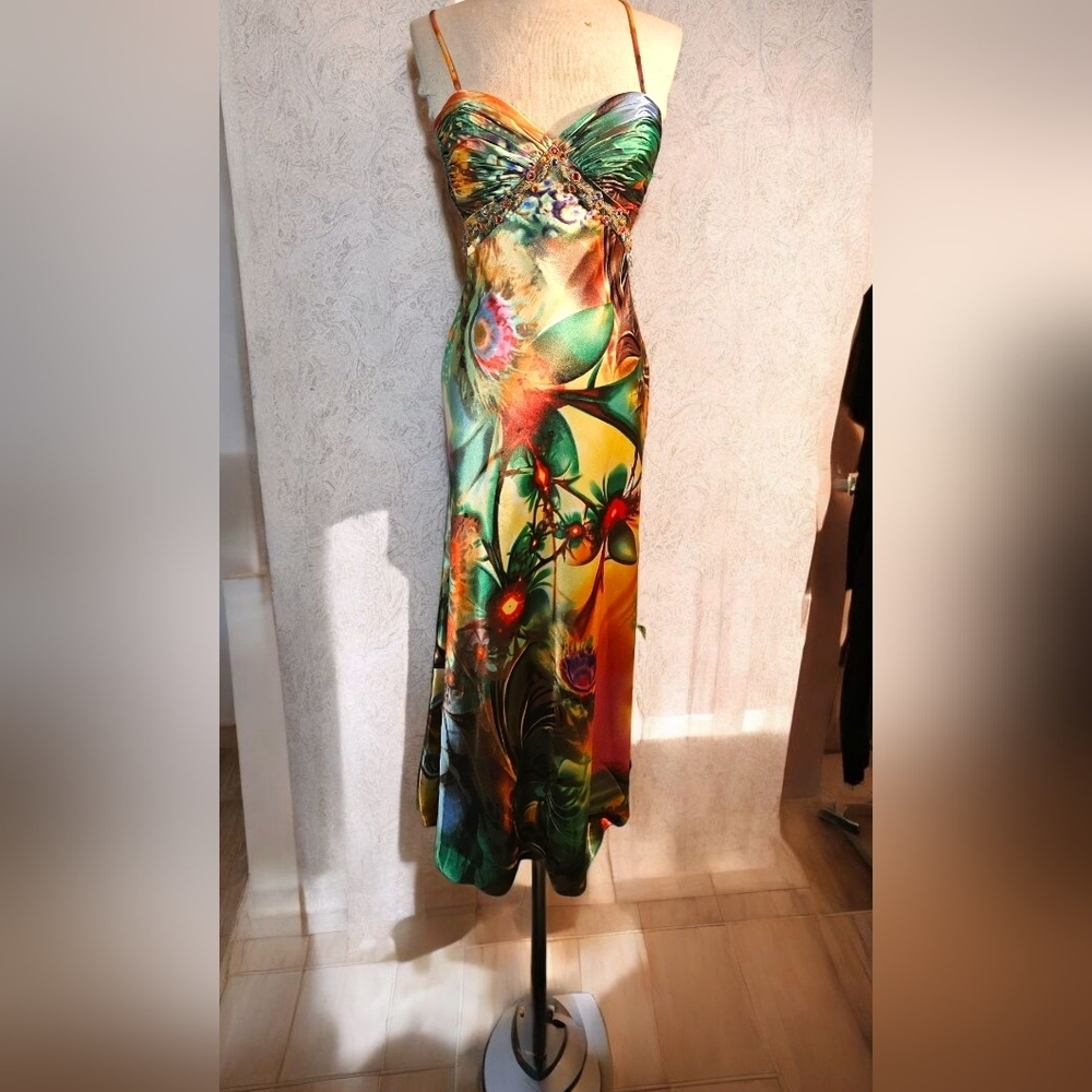 Tropical Floral Print Dress - Picture 5 of 12